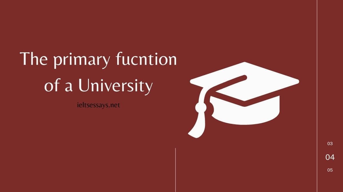 The primary function of a university.